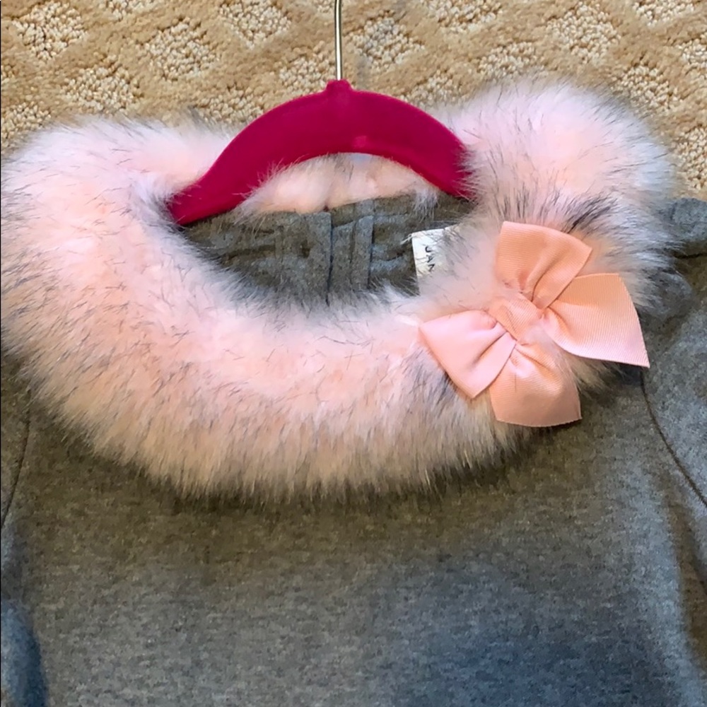 Janie and Jack Fur Trimmed Top